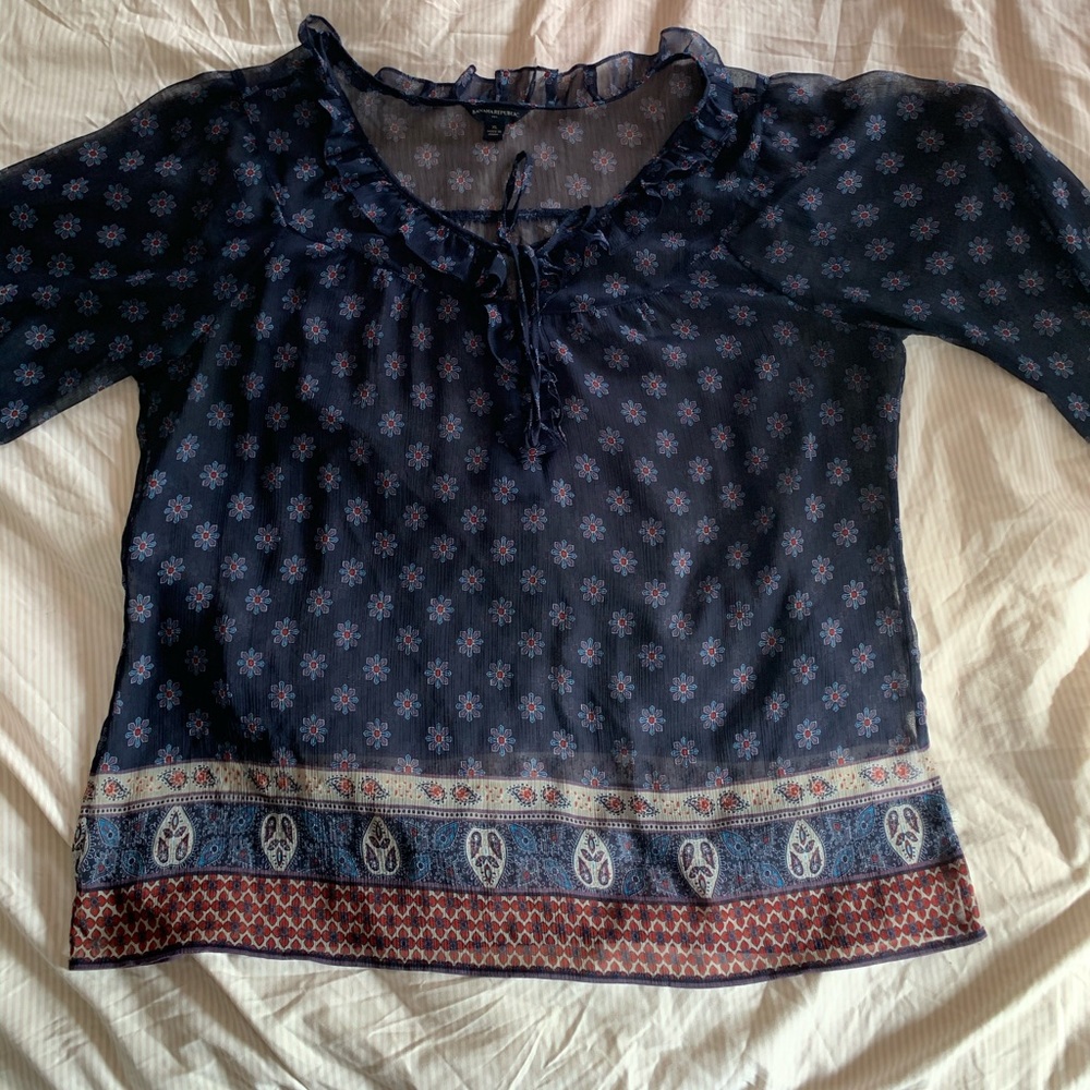 ECU Banana Republic sheer blouse. XL